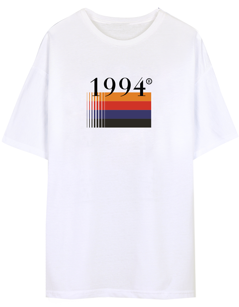 beblue hello 90s koleksiyonu önü baskılı beyaz t-shirt görseli