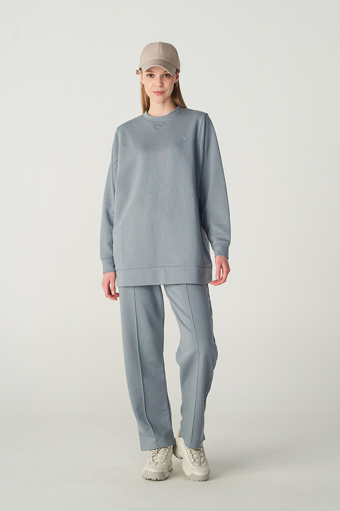 AÇIK MAVİ BASIC SWEATSHIRT - Thumbnail