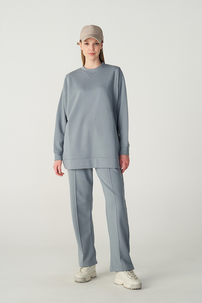 AÇIK MAVİ BASIC SWEATSHIRT - Thumbnail