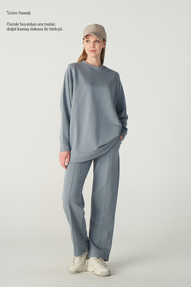 AÇIK MAVİ BASIC SWEATSHIRT - Thumbnail