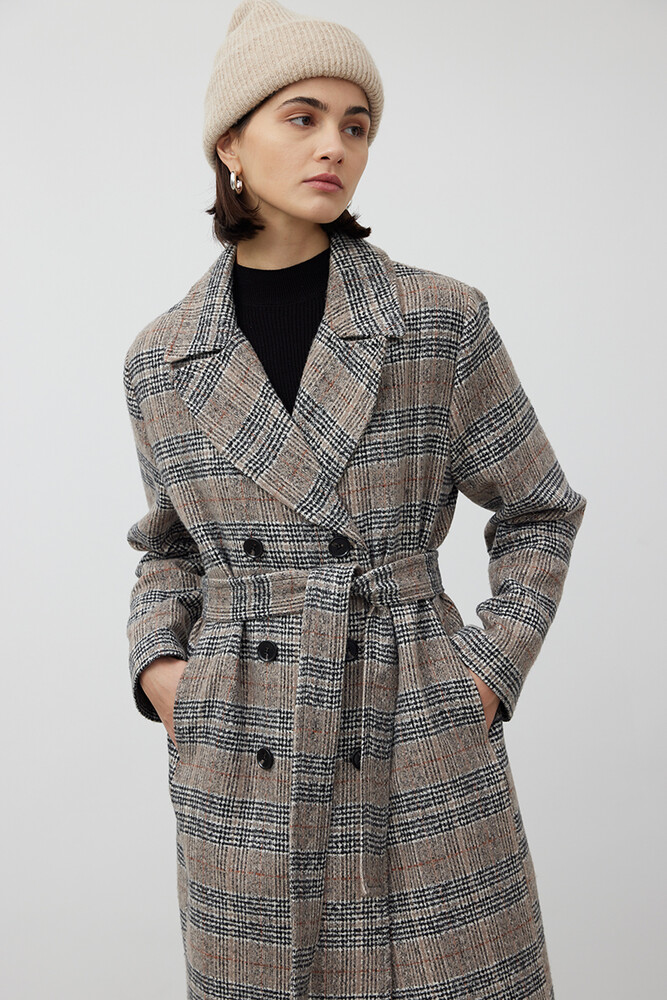 BEJ EKOSE VINTAGE KAŞE KABAN