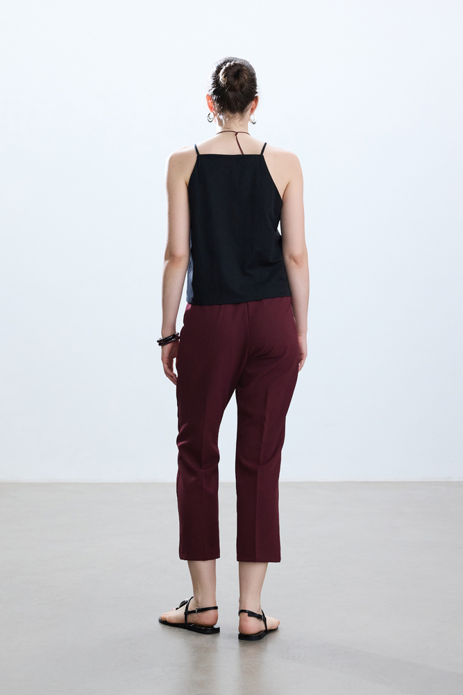 BORDO FLARE PANTOLON - Thumbnail