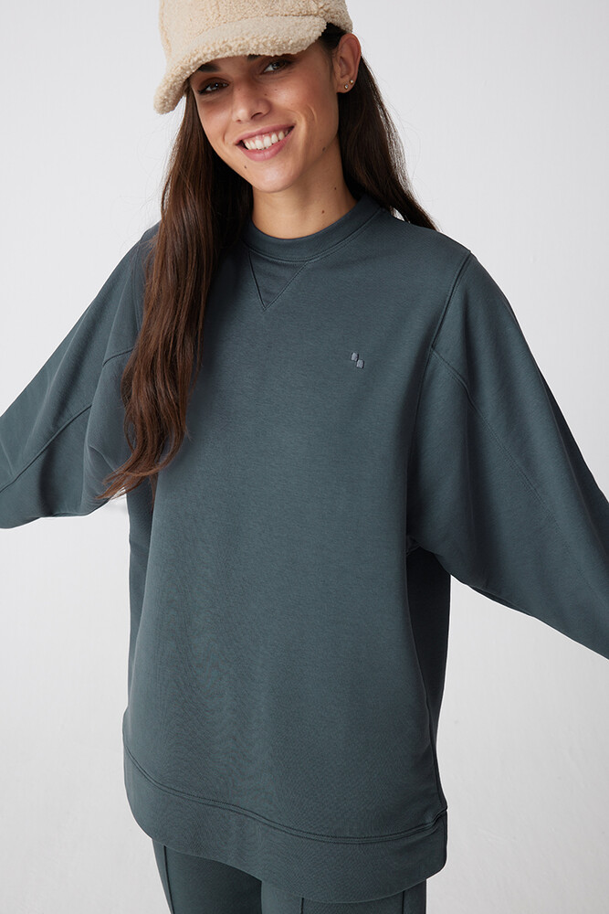 GECE MAVİSİ BASIC SWEATSHIRT - Thumbnail