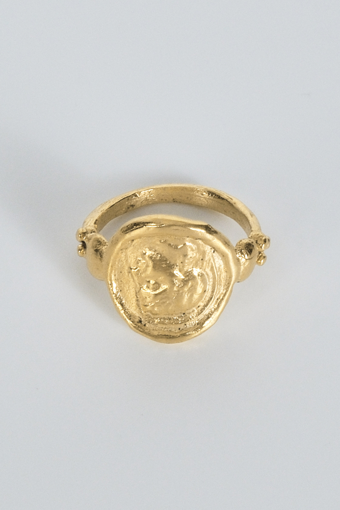 GOLD MADALYON YÜZÜK - Thumbnail