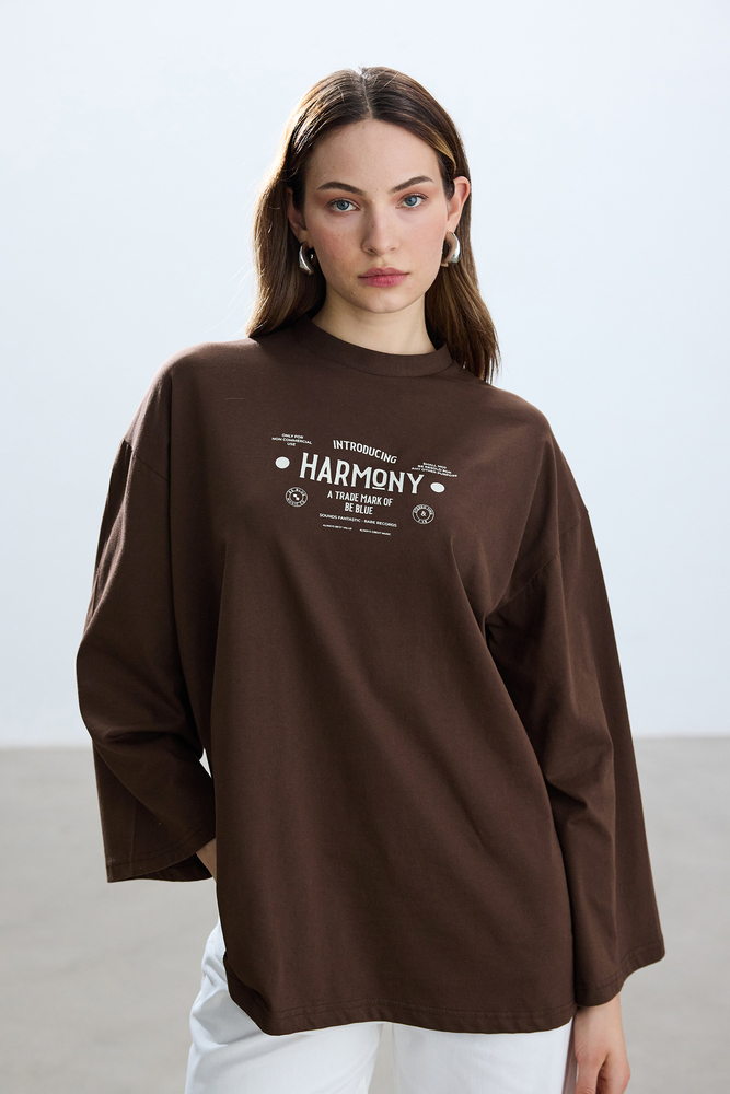 HARMONY UZUN KOLLU T-SHIRT - Thumbnail