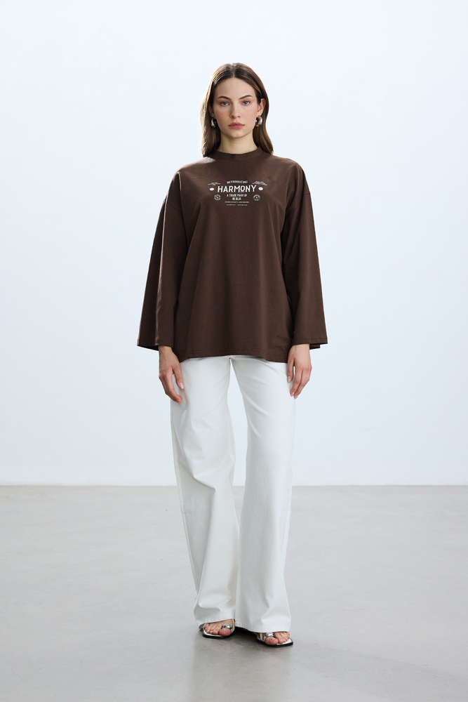 HARMONY UZUN KOLLU T-SHIRT - Thumbnail