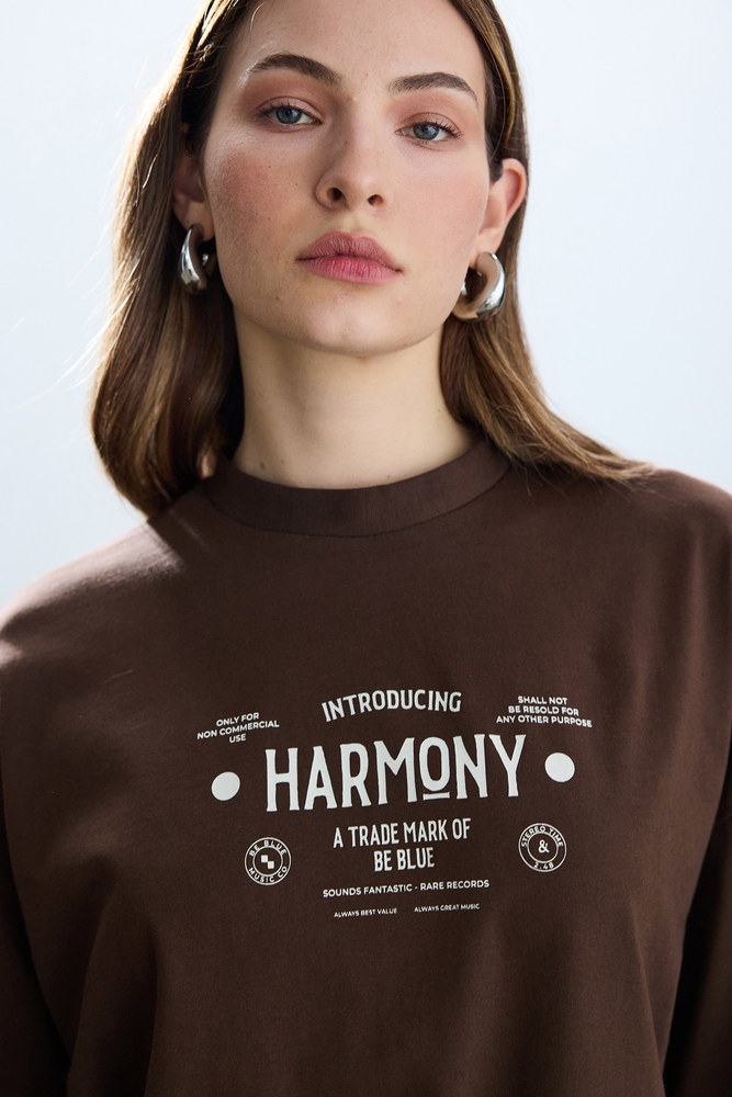 HARMONY UZUN KOLLU T-SHIRT - Thumbnail