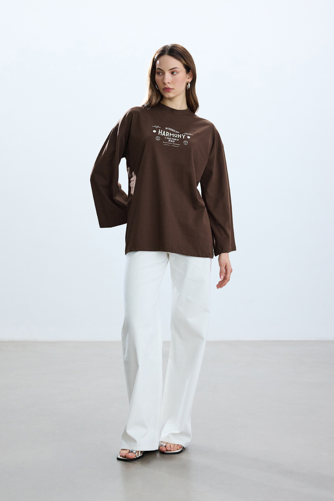 HARMONY UZUN KOLLU T-SHIRT - Thumbnail