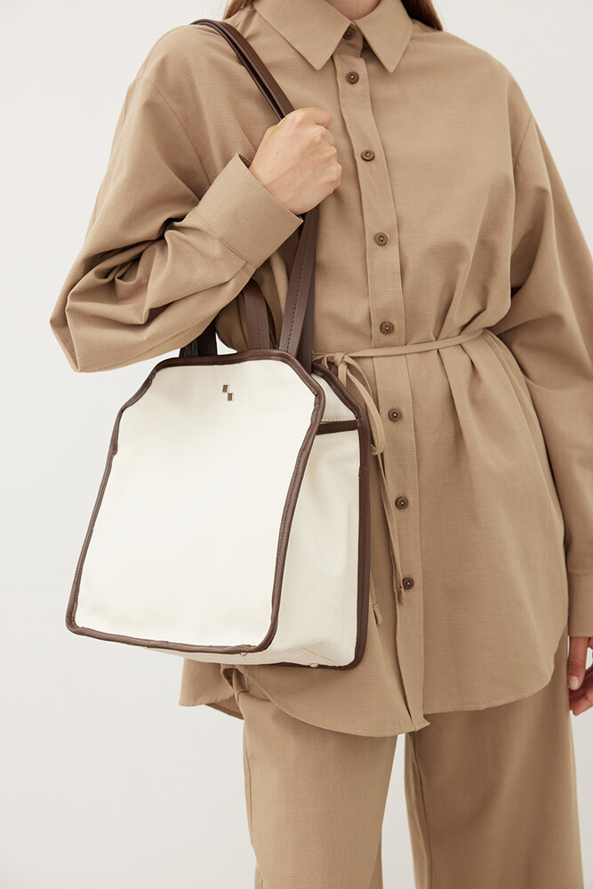 KAHVERENGİ DETAYLI DAILY BAG - Thumbnail