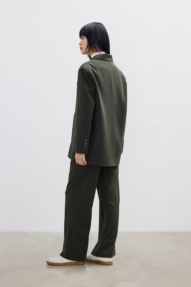 KOYU HAKİ OVERSIZE BLAZER CEKET - Thumbnail