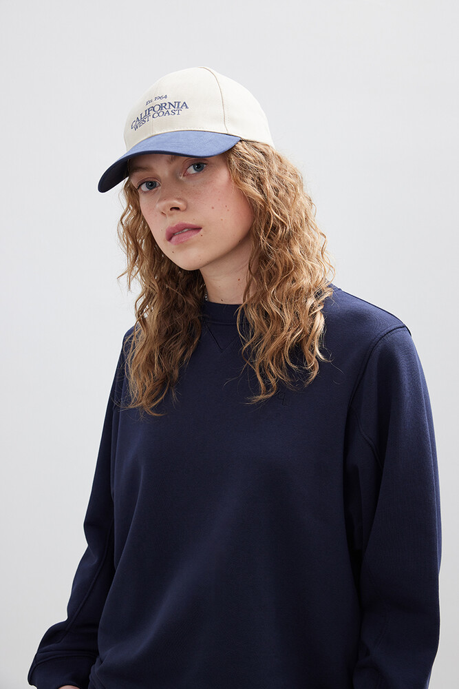 LACİVERT BASIC SWEATSHIRT - Thumbnail