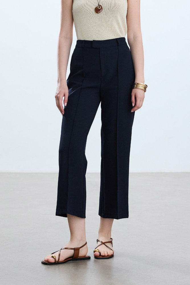 LACİVERT FLARE PANTOLON - Thumbnail