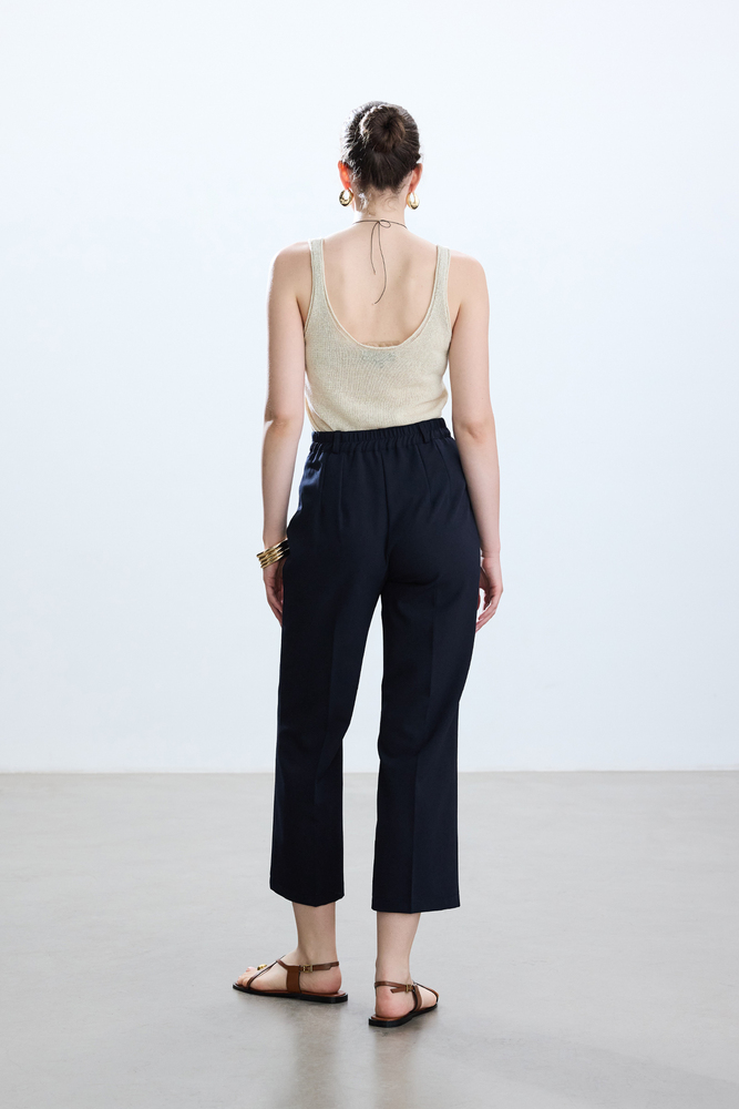 LACİVERT FLARE PANTOLON - Thumbnail