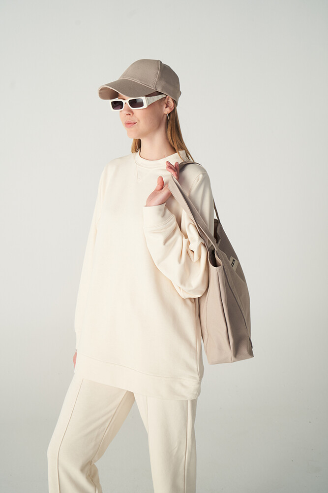 EKRU BASIC SWEATSHIRT - Thumbnail