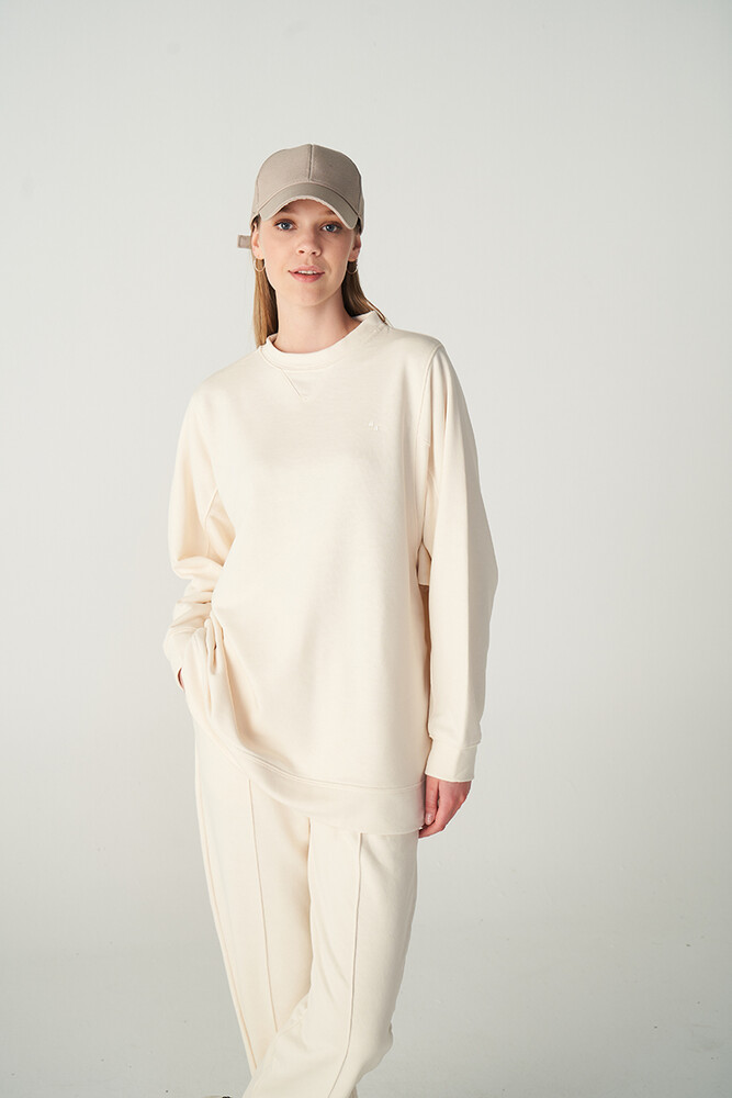 EKRU BASIC SWEATSHIRT - Thumbnail