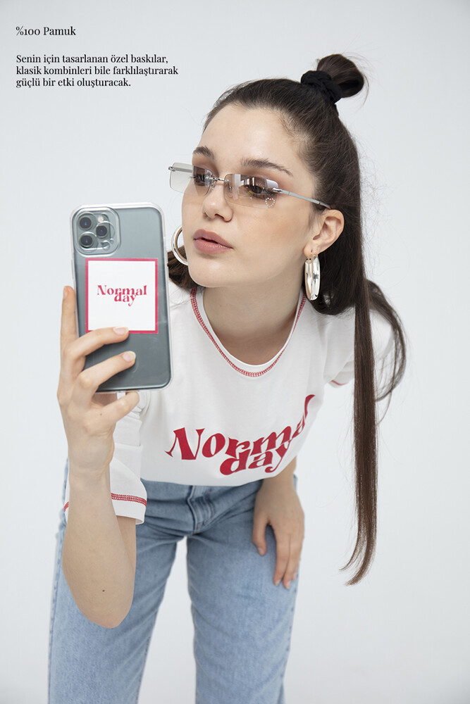 NORMAL DAY PAMUKLU T-SHIRT - Thumbnail