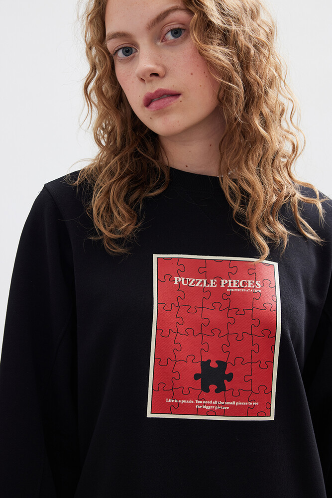 PUZZLE BASKILI BASIC SWEATSHIRT - Thumbnail