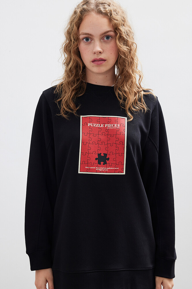 PUZZLE BASKILI BASIC SWEATSHIRT - Thumbnail