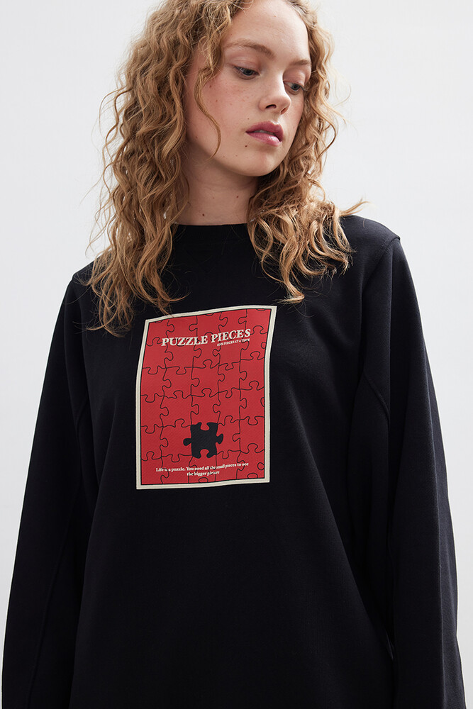 PUZZLE BASKILI BASIC SWEATSHIRT - Thumbnail