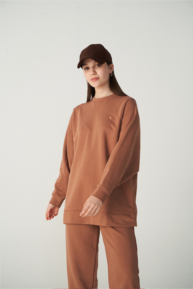 ŞEFTALİ BASIC SWEATSHIRT - Thumbnail