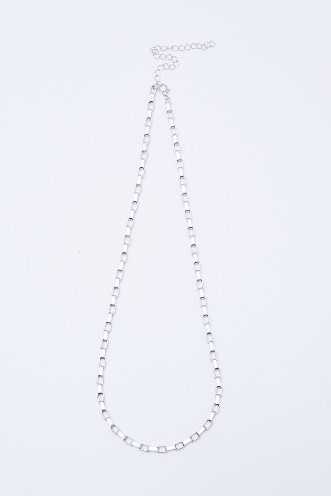 SILVER KÖŞELİ ZİNCİR KOLYE