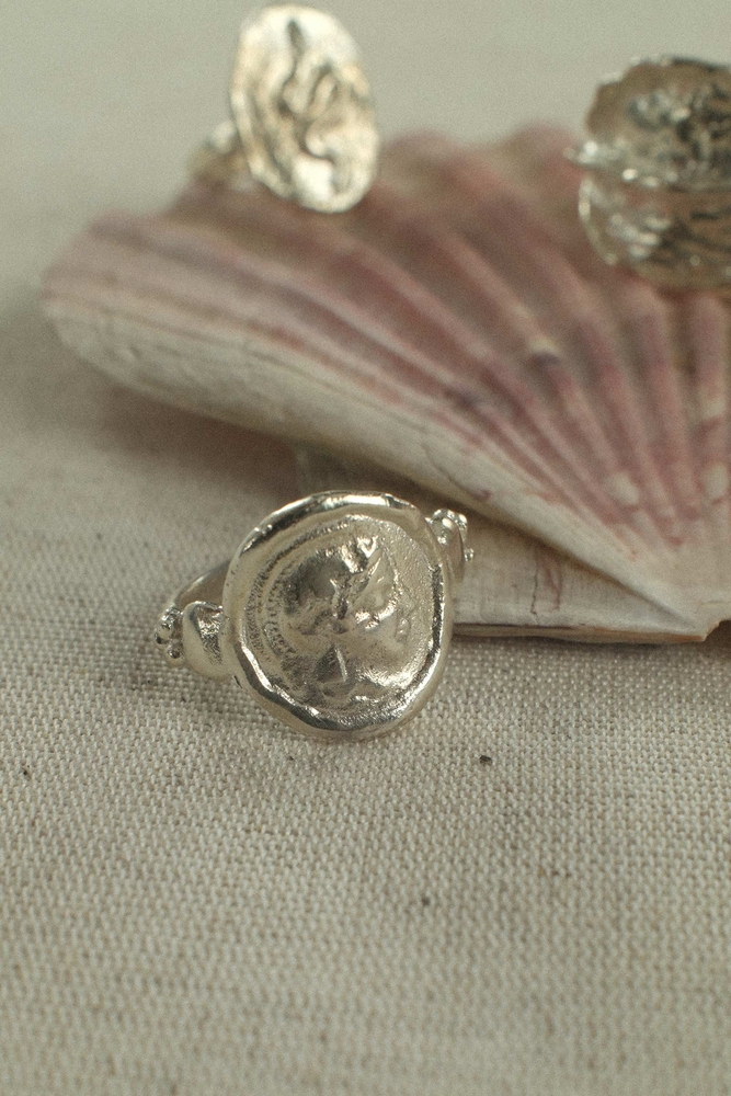 SILVER MADALYON YÜZÜK - Thumbnail