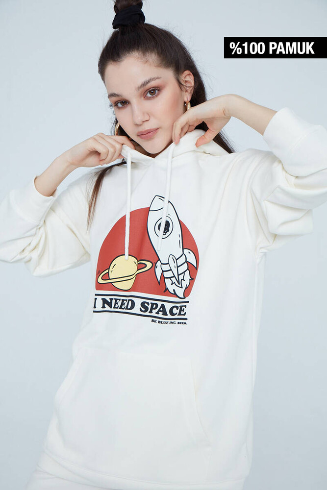 SPACE KAPÜŞONLU SWEATSHIRT