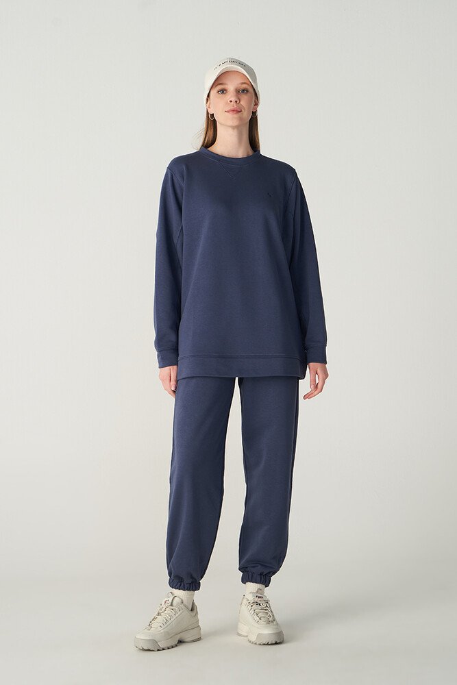 KOYU MAVİ BASIC SWEATSHIRT