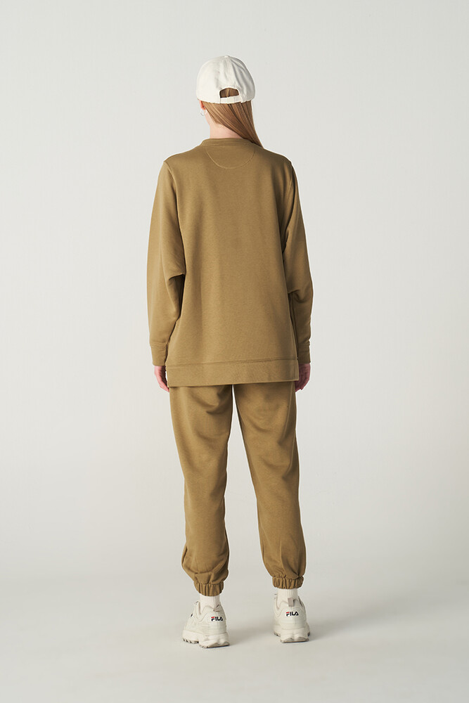 ZEYTİN YEŞİLİ BASIC SWEATSHIRT - Thumbnail